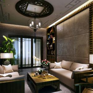 Chinese-living-room-decoration-lighting-and-ceiling