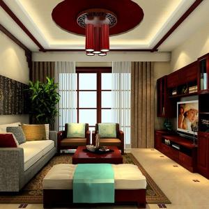 Chinese-elements-living-room-curtains