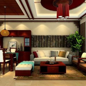 Chinese-elements-living-dining-room-3D