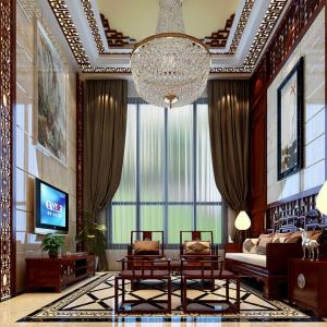 Pendant-light-wall-ceiling-windows-living-room-villa-China