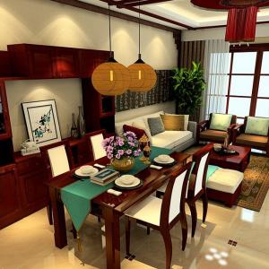Overlooking-of-Chinese-elements-dining-living-room