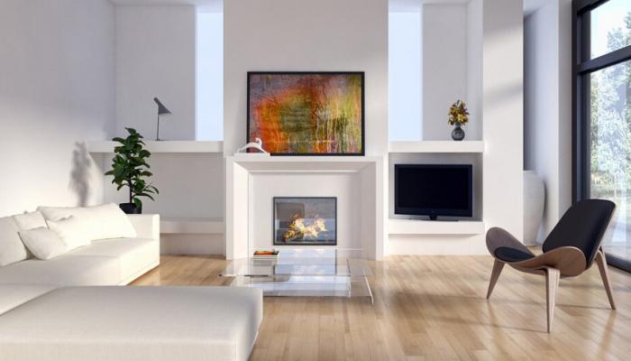 Modern-living-room-with-fireplace-and-TV