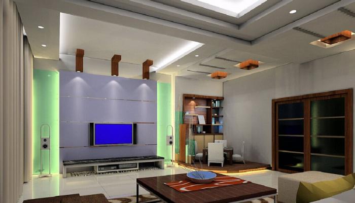 Modern-living-room-with-recessed-lighting