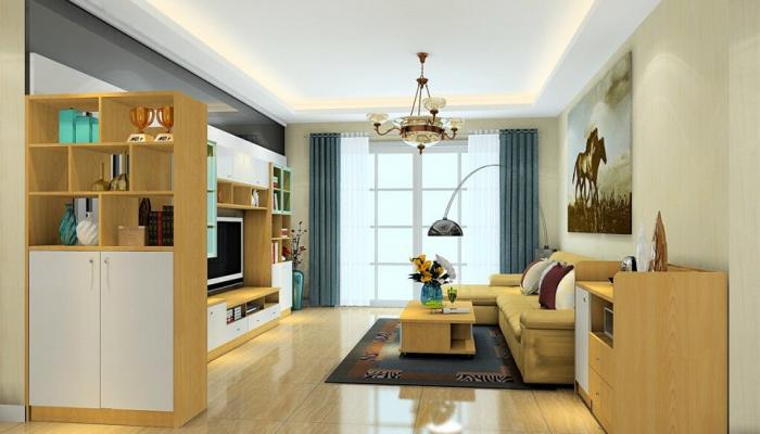 British-living-room-modern-style-cabinet-partition