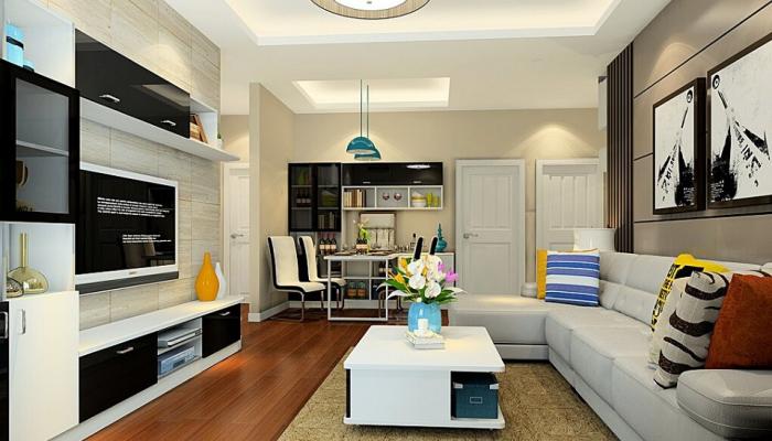 Modern-minimalist-living-room-with-white-coffee-table