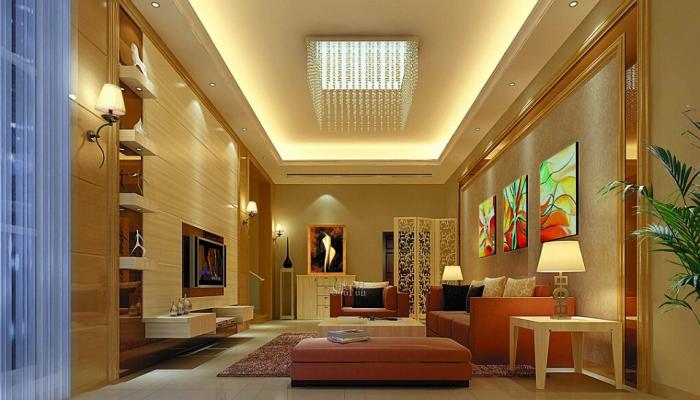 Modern-warm-living-room-decoration