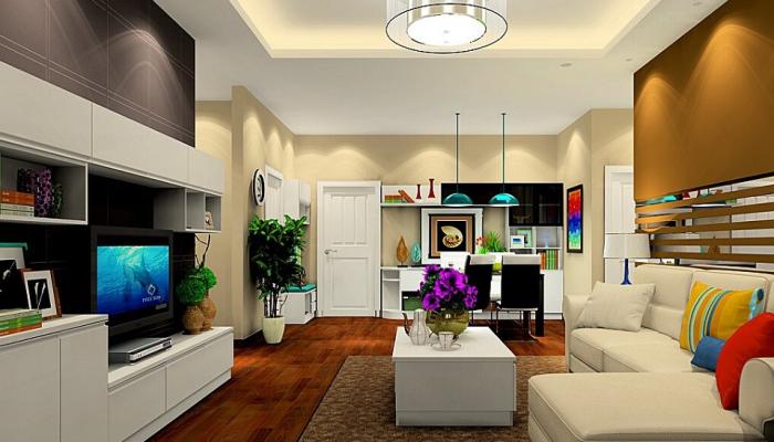 Modern-living-room-TV-cabinet-and-coffee-table-combination