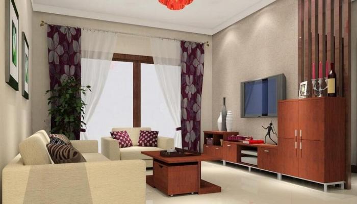 Living-room-with-custom-coffee-table-and-TV-cabinet