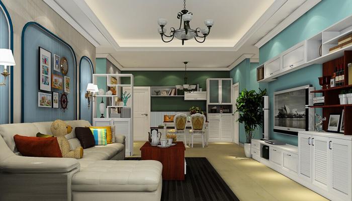 Decorated-living-dining-room-South-Korea-2015