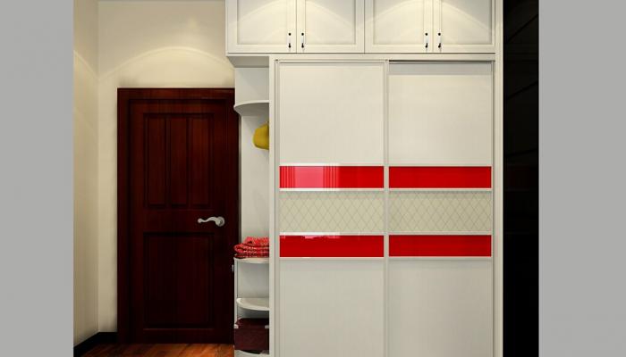 Korea-pastoral-style-bedroom-wardrobe-and-wooden-flooring