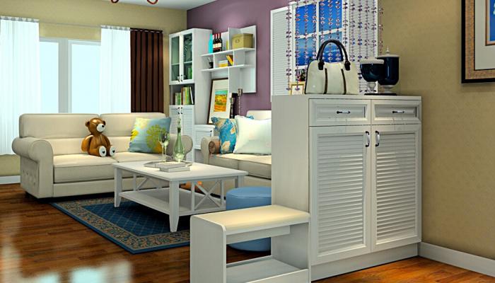 Partition-cabinet-for-Korea-pastoral-style-living-room