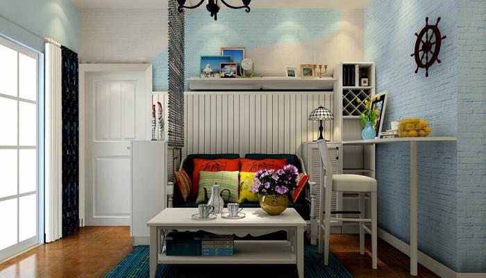 Small-living-room-with-mini-sofa