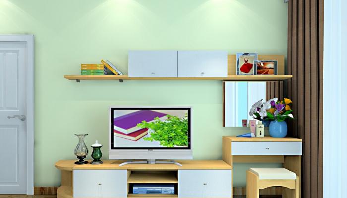 American-pastoral-style-bedroom-TV-cabinet-combination