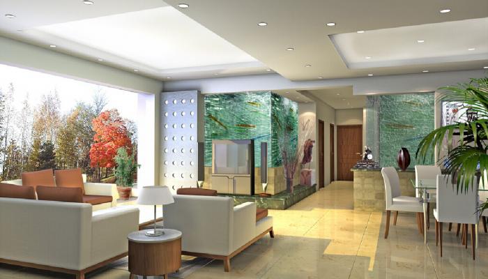 Pastoral-style-dining-living-room-3D