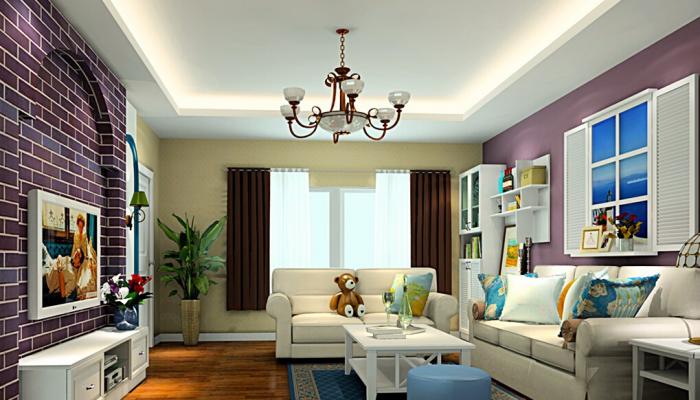 Korea-pastoral-style-interior-with-purple-walls