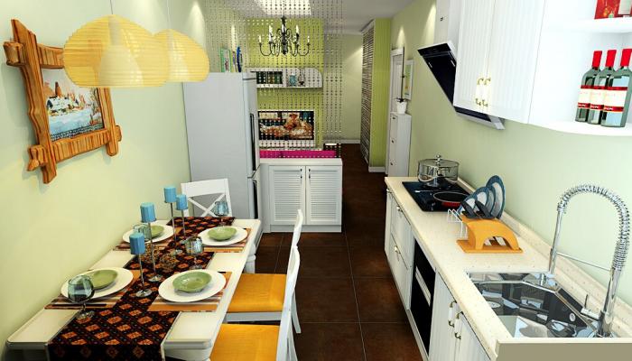 Korea-pastoral-style-dining-room-and-kitchen-design